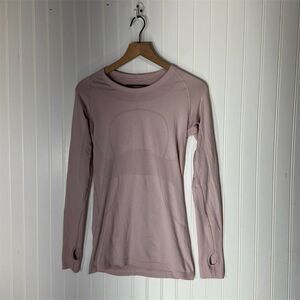 Lululemon Swiftly Tech Long Sleeve 2.0 Pink Mist Seamless Top XS–S** Activewear